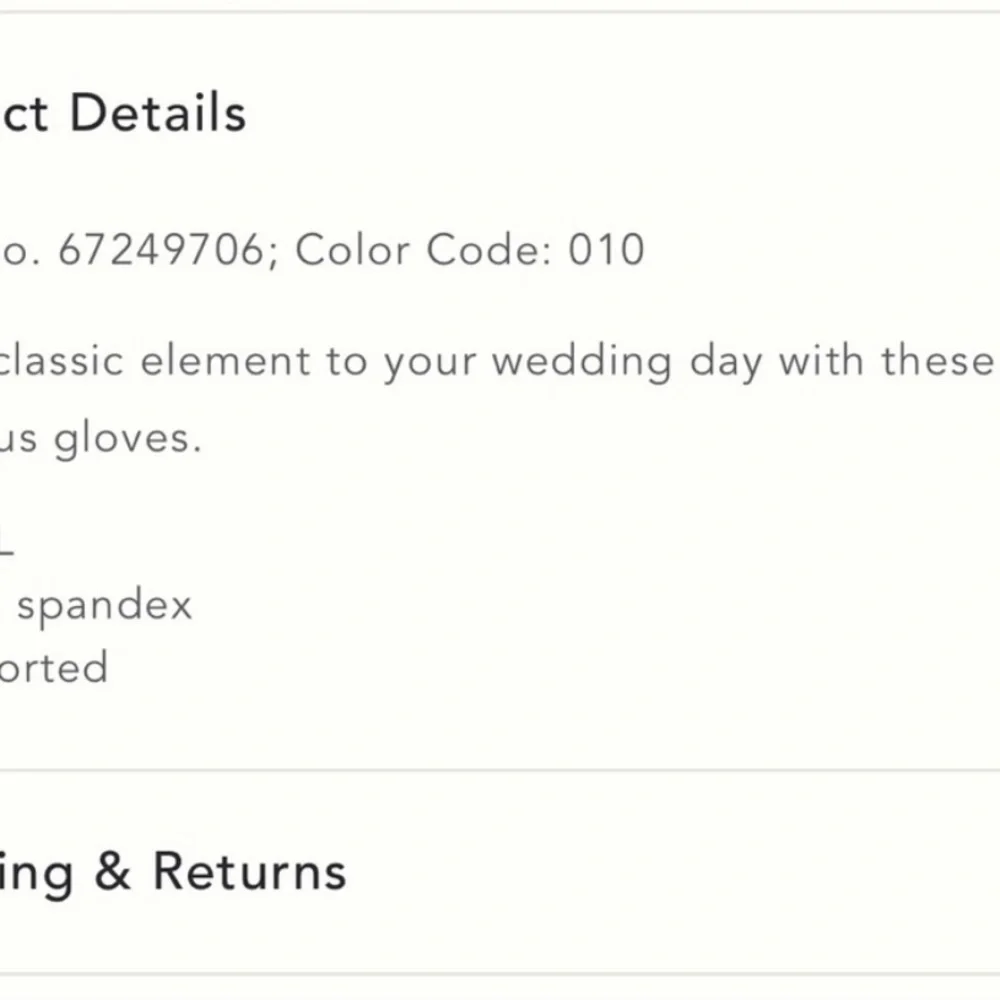 Wedding Gloves
